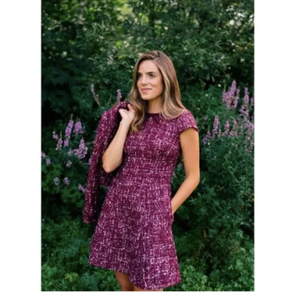 Gal Meets Glam Nell Boucle Dreams Tweed Dress 10